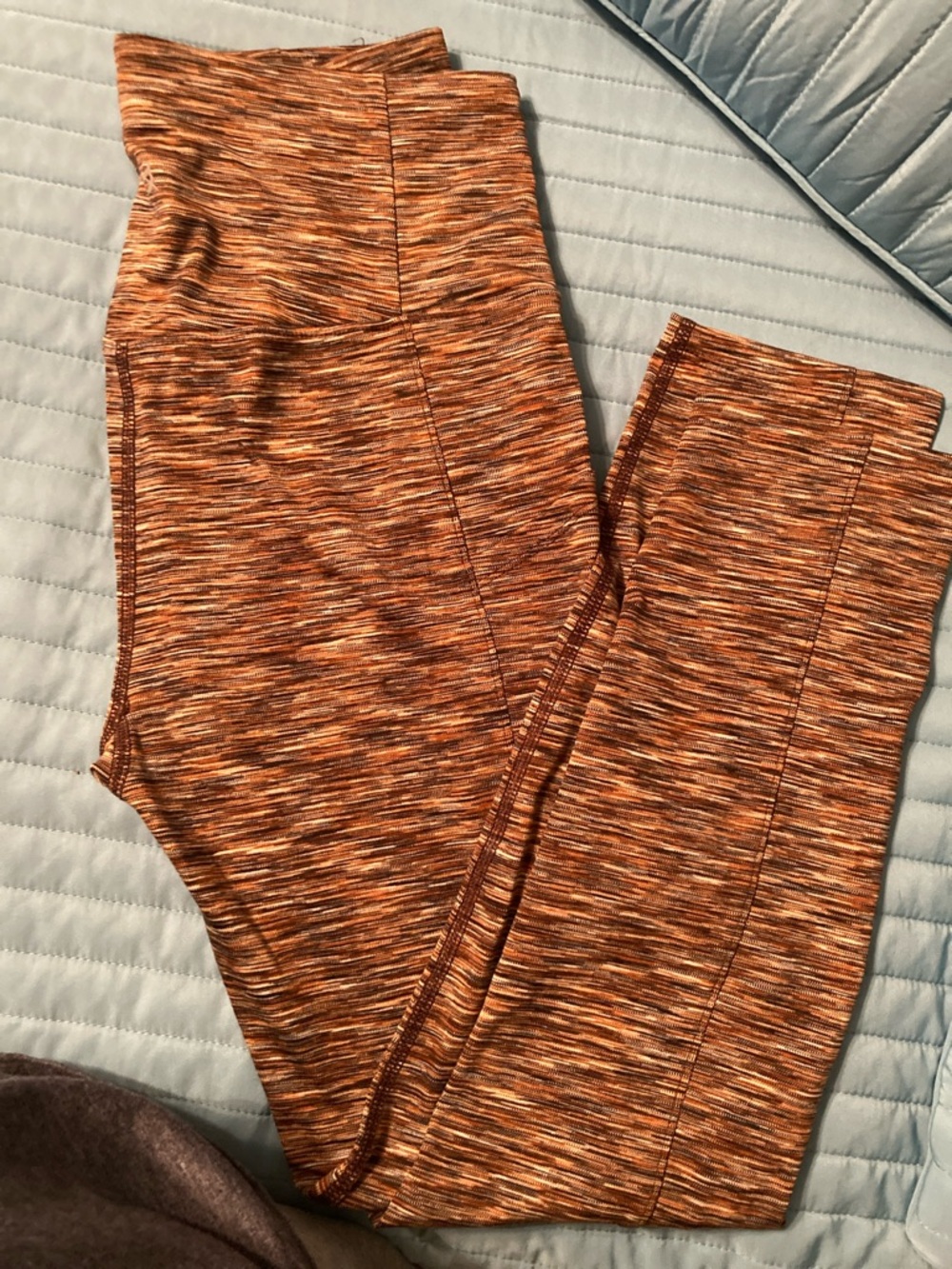 Lou & Grey Orange Space-Dye High-Rise Leggings